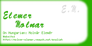 elemer molnar business card
