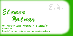 elemer molnar business card